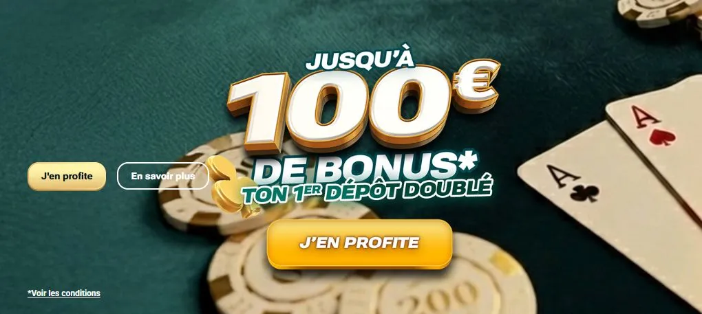 Bonus de bienvenue sur PMU Poker