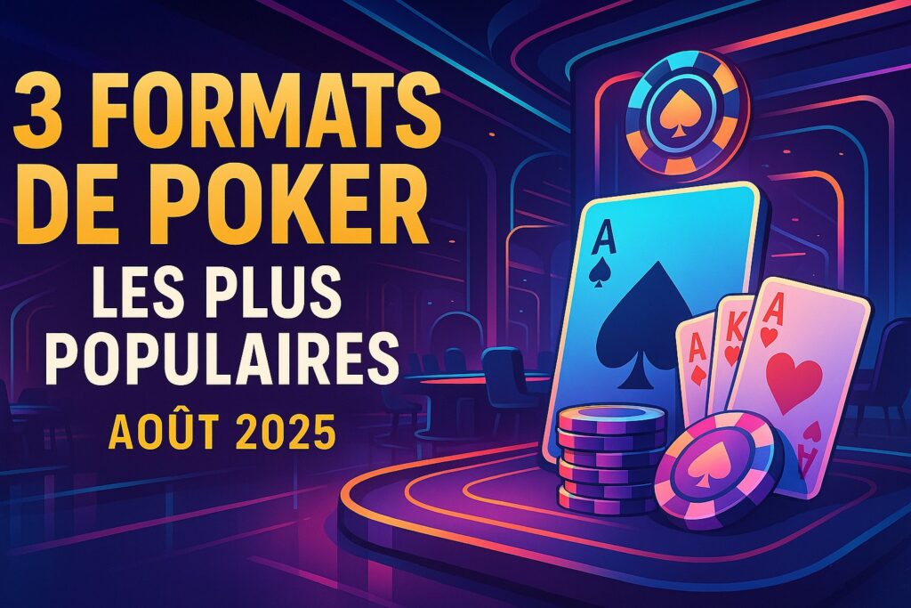 Les 3 formats de poker les plus populaires en Août 2025 🔥